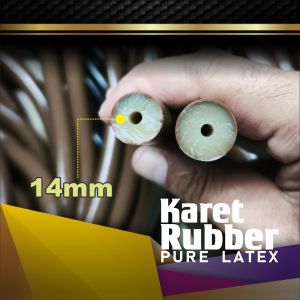 Karet Rubber 14mm (per-100cm) Speargun Panah Ikan Kayu Paser for Spearfishing freediving dan snorkeling pure latex rekomended