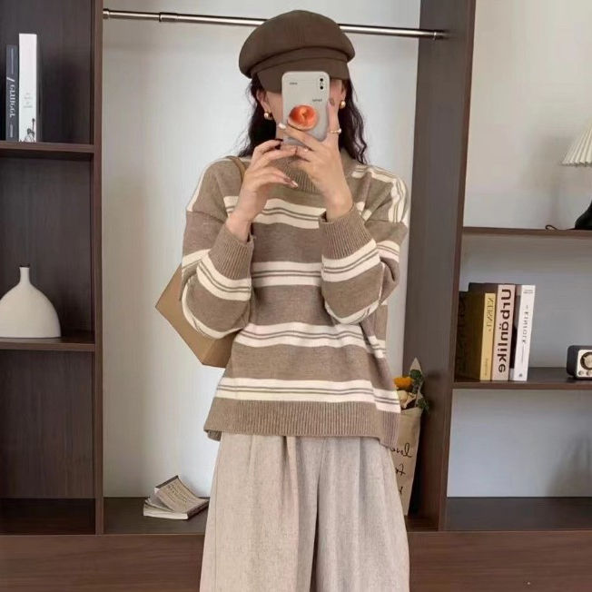 เสื้อไหมพรมคอกลมแขนยาว สไตล์เกาหลี รหัส W02 | Lazada.co.th