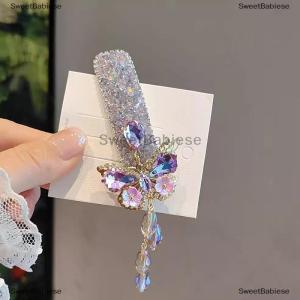 [COD] SweetBabiese 1pcs Hoa tóc clip cho phụ nữ pha lê ngọc trai tua BB Clip hợp thời trang barrettes tóc phụ kiện