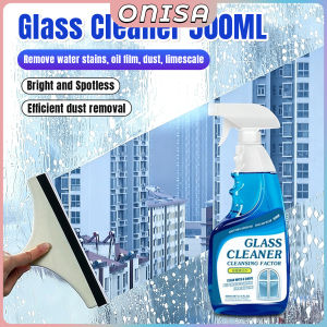 Onisa 500ml Glass Cleaner Spray Water Stain Remover For Bathroom Mirror Window Car Windshield