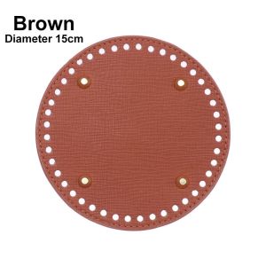 BOOCEAN Material Crochet Bag DIY With 52 holes Bag Accessories Long Bag Bottom for Knitted Bag PU leather