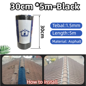 Waterproof Tape Width 5/10/30cm Bitumen Flashing Tape 5M / 10M Ideal For Roofing Fix Sealing Tape Dry Fix Waterproof / Gam Atap