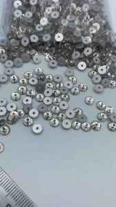 STONE KACA KRISTAL MOTIF BULAT LANCIP BOLONG TENGAH UKURAN 5 MM WARNA PUTIH BERSIH KUALITAS GRADE AA KILAU BAGUS PER LUSIN