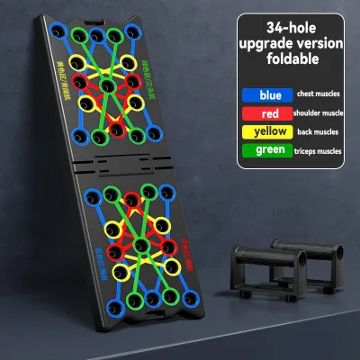 Push Up Board System 12 in 1 Foldable Portable Home Fitness Exercise Push-up Bracket Board Gym For Men And Women