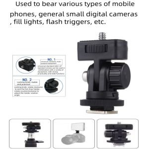 อุปกรณ์เสริมหัว Ptz 1/4นิ้ว ขาตั้ง Speedlite Flash ขาตั้งกล้อง gopro ใดๆ...