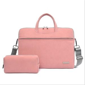 [Rẻ vô địch] [Giá hủy diệt] [Ảnh thật] Túi chống sốc laptop da lộn kèm ví ST39