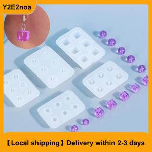 【Local shipping】 Rectangle Silicone Mould Square Bead Ball 6 Holes DIY Epoxy Jewelry Pendant Mold