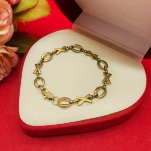 สร้อยข้อมืองานดิบทองเหลืองลาย XOXO ความยาว 6.5 นิ้ว งานดิบทองเหลือง ไม่ได้ชุบ ใส่ในชีวิตประจำวันได้ พร้อมส่ง