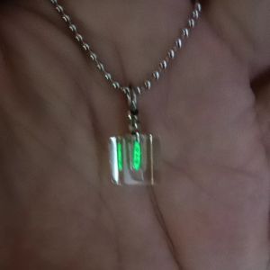 Personalized Custom Name Glow in the Dark Necklace Stainless Steel Luminous Crystal Chain Kalung/Rantai Nama