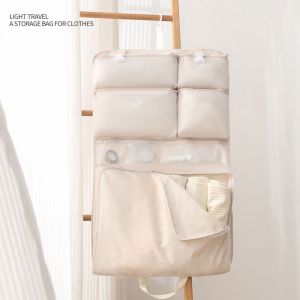 UNQIN พับเก็บได้ กระเป๋าเก็บของเดินทาง7 in 1 กันฝุ่นกันฝุ่น จุได้มาก ถุงเก็บเสื้อผ้า ใช้งานได้จริง ล้างทำความสะอาดได้ ถุงคัดแยกชุดชั้นในแบบแขวน สำหรับบ้าน