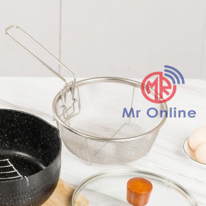 Stainless Steel Round Shape Mesh Skimmer with Handle/Colandle/Kitchen