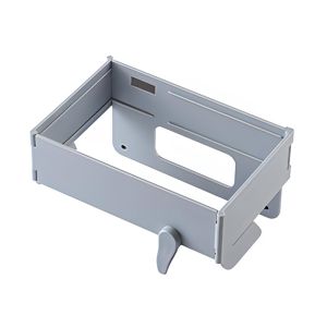 2PCS Foldable Garbage Bag Holder No Drill Installation Easy Clean Surface Hanging Over Cabinet Door for Kitchen Bathroom Organization