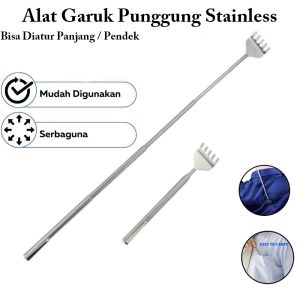 Alat Garuk Punggung Badan / Tongkat Penggaruk Tubuh Pundak Penggaruk Garukan / Garukan Badan Stainless Anti Karat Panjang Pendek Alat Garukan Terlaris