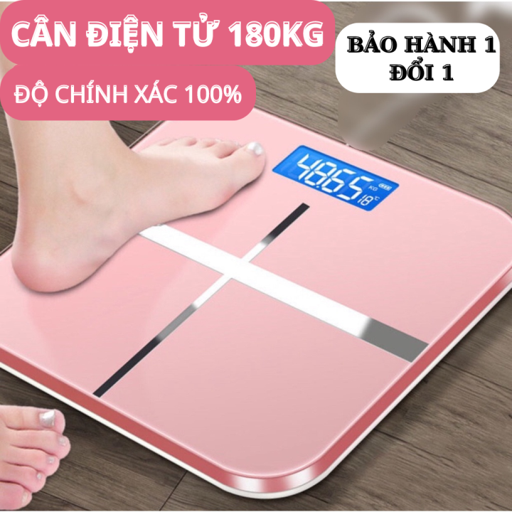 (CÂN ĐẾN 180KG CỰC CHUẨN) CÂN ĐIỆN TỬ MẶT KÍNH CƯỜNG LỰC IP SIÊU CHẮC ...
