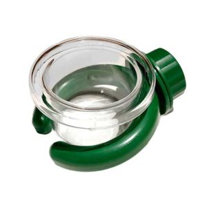 Plastic Bird Cage Feeder Bowl with Clamp Easy To Install Transparent Feeding Cup for Parrots Cockatiels and Small Birds