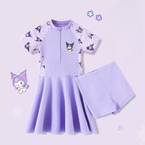 Swimming Dress for Kids Girls Cute Kuku Printed Design Swimming Outfit Swimsuit for Girls 5-11 Years Old
