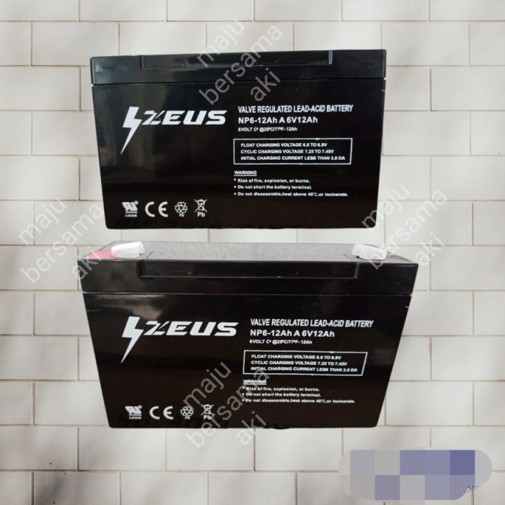 Aki 6V 12ah Aki Mobil Mainan Vrla 6V 12ah aki kering | Lazada Indonesia