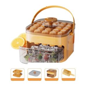 Tái Sử Dụng Loại Báo Chí Ice hộp đựng có nắp Và Bin Máy Làm Đá Khuôn Dễ Dàng Phát Hành khay đá Lưu Trữ Hộp Cho Tủ Đá Enduring