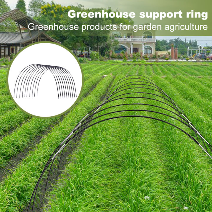 Set of Greenhouse Support Hoops Flexible Fiber Rods Folding Tunnel