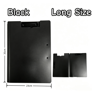 Long Clipboard Double Clip Folder with Cover Writing Pad Paper Organizer Office School Supplies 35X24CM