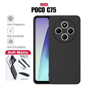 Case Poco C75 Casing Premium Slim Exellent Softcase Black Matte