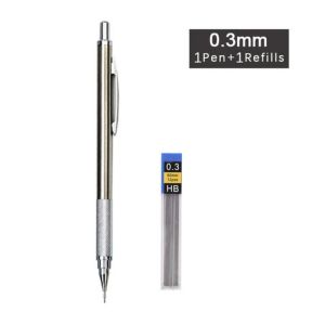 Mechanical Pencil 0.3/0.5/0.7/2.0mm Low Center of Gravity Metal Drawing Special Pencil Office School Writing Art Supplies