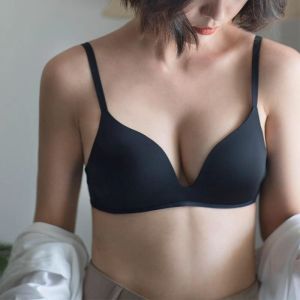 Lufashion Seamless Cotton Thin Bra - Comfortable and Gathered Sleepwear for Girls and Students