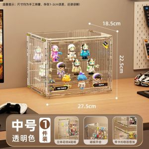 Figurine Display Case Transparent Storage BoxAcrylic Popmart Display Box