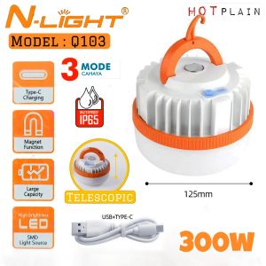 Lampu Emergency Gantung Camping LED 400W & 300W Lamp Lampu Darurat Lampu Taman Q103 FHLC