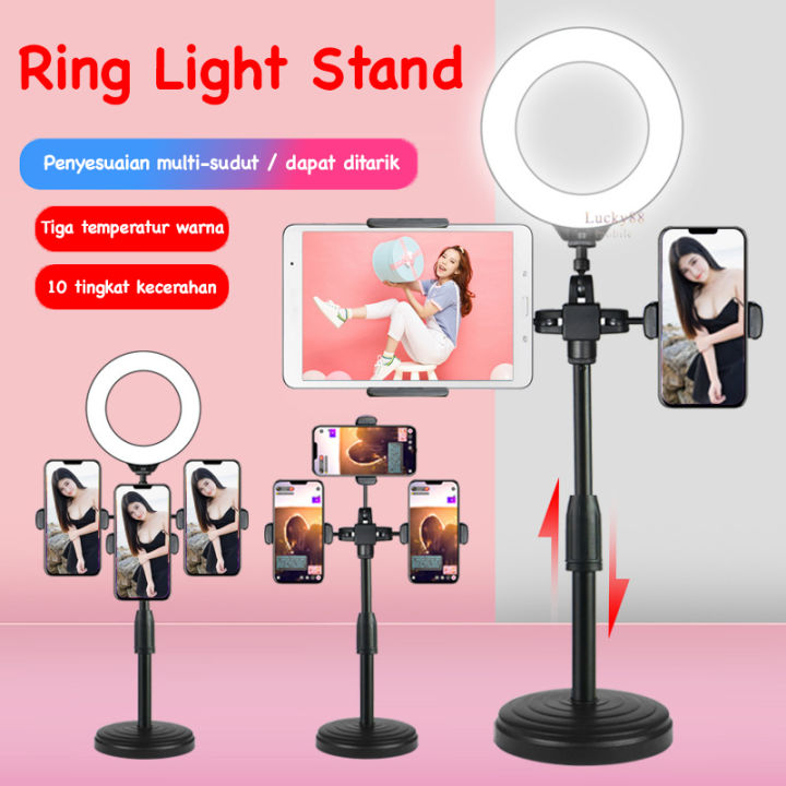 LIVE PHONE HOLDER RING LIGHT 16cm DESKTOP STAND SINGLE DOUBLE