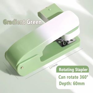 SOFTHOME 360° Stapler Rotation Heavy Duty Stapler Large Gradient Green Fits 24/6 26/6 Staples