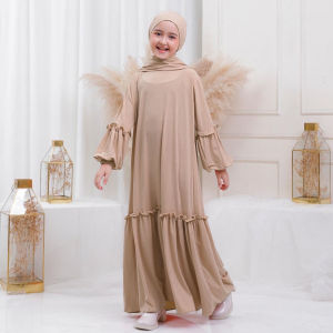 Yumna Set Bergo Gamis Anak Perempuan 4-5 Tahun Bahan Jersey Premium