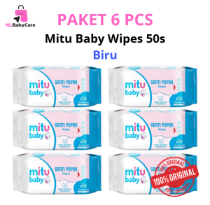 [ Paket 6 Pcs ] Mitu Baby Tisu Basah Ganti Popok Buy 1 Get 1 (50s + 50s)