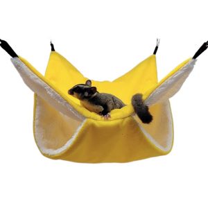 OUTOPEN Thickened Plush Hamster Hammock Warm Double-layer Pet Hamster Nest Practical Hanging Hamster Sleeping Bag For Rat Squirrel Hamster