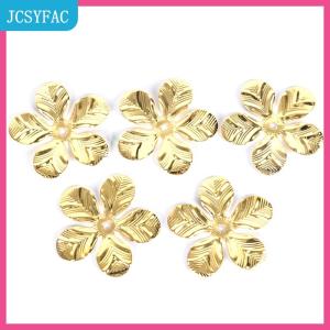 JCSYFAC 50 cái bộ cổ điển kim loại hoa Filigree Slice Charms trang sức DIY Craft phát hiện