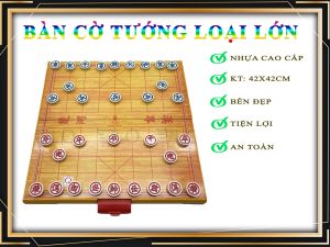 Bộ Cờ Tướng Kèm Bàn Cờ Kiêm Hộp Đựng Loại Lớn 42x42cm