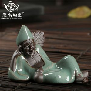 Tượng Tế Công chất liệu Gốm Tử Sa men rạng cao cấp nhập khẩu làng Gốm Phật Sơn