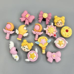 Bộ 14 Jibbitz Sticker Charm 3D chủ đề thủy thủ DIY nhựa cứng gắn Dép Crocs Cross Dép Sục Cá Sấu MayTo