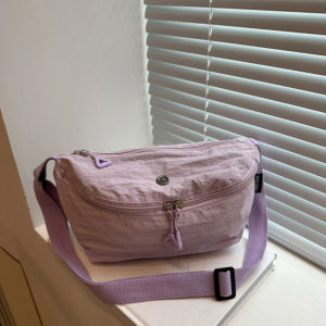 QNQN สไตล์เกาหลีสบาย ๆ แฟชั่นกระเป๋าสะพายไหล่ กระเป๋าสะพายไหล่ผู้หญิงสีทึบซิปกระเป๋าสะพายไหล่ กระเป๋าสะพายไหล่สไตล์เกาหลี กระเป๋าสะพายไหล่สไตล์เกาหลี