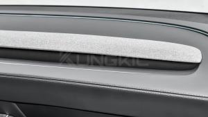For Tesla Model Y Juniper 2025 2026 Suede Car Dashboard Side Air Vent Trim Sticker Interior Accessories