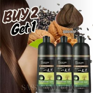 BROWN YAGUAN Herbal Hair Dye Shampoo - 500ml Buy 2 Take 1