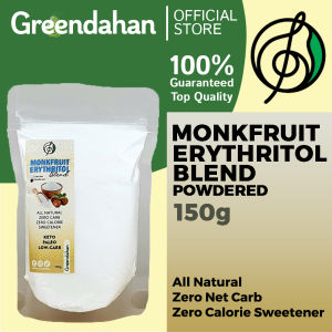 Greendahan Monkfruit Erythritol Blend Powdered 150g (2x sugar sweetness) - Keto Friendly SweetenerNO MALTODEXTRIN