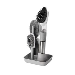 NCB11 Máy phân phối chất lỏng Bàn chải rửa chén Miếng bọt biển có thể tháo rời 3 trong 1 Bàn chải rửa nồi Đa chức năng Thiết kế tiện dụng Bàn chải vệ sinh nhà bếp Sử dụng trong nhà bếp