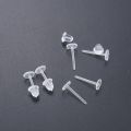 BECORATE 25 Pcs Plastic Hypoallergenic Anti-Allergy Transparent Ear Studs Needle Ear Piercing. 