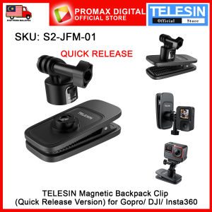 TELESIN Magnetic Backpack Clip (Quick Release Version) for action Camera Gopro Insta360 DJI