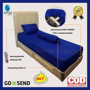 SPREI KARET ANTI LEPAS (SET) Uk. 80x200x25-30cm (SPRINGBED) POLOS