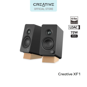 Creative XF1 Premium Desktop Gaming Speaker Bluetooth 6.0 LDAC Wireless | 72W RMS Active 2.0 Computer Speaker with Angled Stands & App EQ