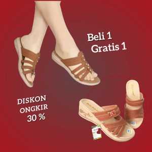 Sandal Wanita Beli 1 Satu Gratis Satu Wedges Sandal Wanita Kckers Terbaru