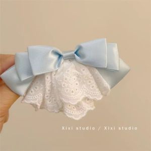 คลิปหนีบผม สาวๆ แคลมป์ อุปกรณ์ทําผม ประณีตและสง่างาม วันที่ ความสง่างามแบบเรโทร ผู้หญิง ลูกไม้