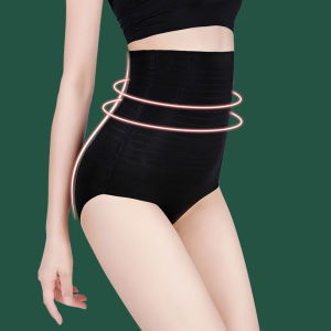 RULINWOODS M-2XL Ultra Thin High Waist Abdomen Briefs Breathable Body Shaper Female Ice Silk Underwear Women Panties